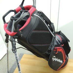 ★新品／いよいよ最終在庫★スタンドキャディバッグ (黒・赤)【★TaylorMade／9型：2.3kg／47インチ対応／TM セレクトプラス JJJ45】の画像2