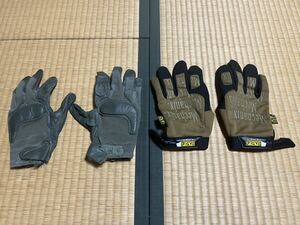 【2個セット　訳あり品】米軍実物　コンバットグローブ　Lサイズ＋メカニックス　Lサイズグローブ　サバゲー　手袋