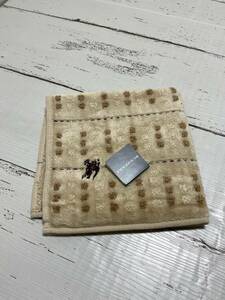 BURBERRY　バーバリー　ハンカチタオル　ベージュ系　１枚　④