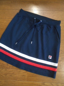 FILA* filler x Cecil McBee * Logo embroidery badge attaching miniskirt M superior article Golf also!