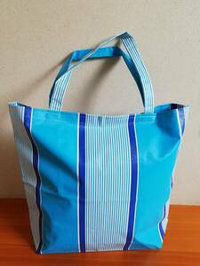  unused higashi . canvas line tent cloth bag * large ( length ., inside pocket * touch fasteners attaching ) light blue × blue Taiwan * pcs higashi inspection :.. net bag 