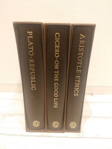 sr1234 134 洋書 3冊セット ARISTOTLE・ETHICS CICERO・ON THEGOOD LIFE PLATO・REPUBLIC 厚本 本 英語 現状品 中古