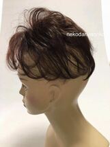 高品質　新品！未使用　頭頂部付け毛ヘア医療用にも栗ブラウン茶色★洗える男女兼用耐熱大きめ　つけ毛　ボリュームアップ送料無料　健康　_画像1