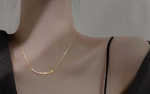新品 送料全国一律 デザインセンスネックレス Gold necklace 18kgp Gold Plated 47_画像3