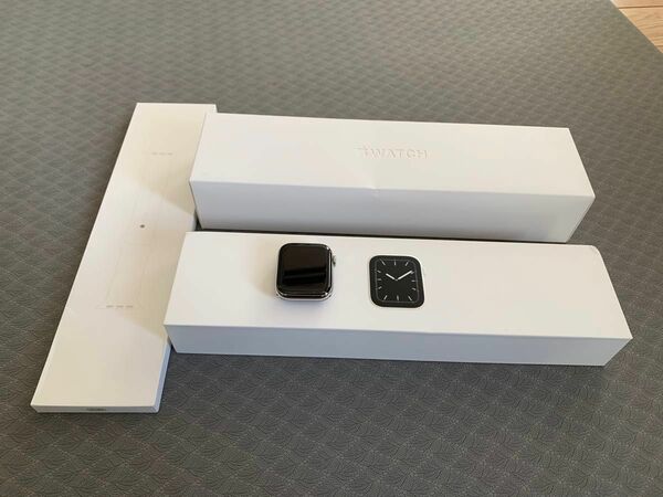 美品　Apple Watch Series5 Cellular 44mm シルバーステンレス　バッテリー交換済100%→99%