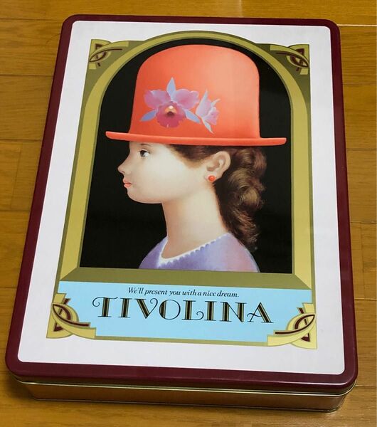 チボリーナ 空缶 TIVOLINA 赤い帽子