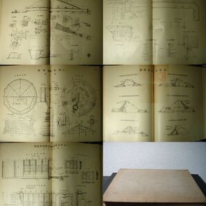 戦前朝鮮 本邦灌漑排水工事圖譜 昭和8年 農業土木学会 慶尚北道・霞谷土堰堤・設計圖、深谷堤取水塔・設計圖、全羅北道・雲岩石堰堤設計圖の画像1