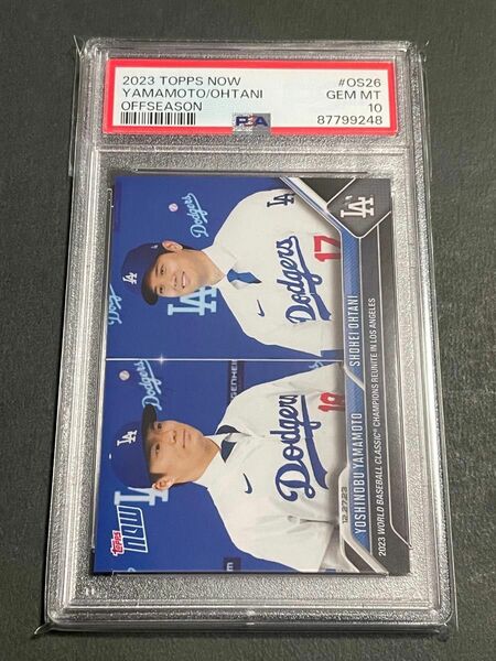 PSA10 大谷翔平 山本由伸　2023 Topps Now OFFSEASON 入団会見 Ohtani Yamamoto