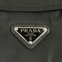 【美品】PRADA プラダ ナイロンシャツ オーバーサイズ ジャケット ブルゾン 三角ロゴ プレート ブラック 黒 SC489 S_画像3