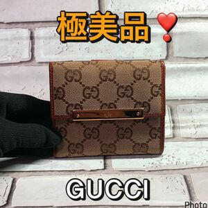 グッチ GUCCI 折財布 GGキャンバス コンパクトウォレット