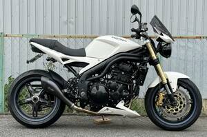 *06 Triumph Speed Triple 1050 official recognition Cafe Racer with pretest, best condition new goods titanium muffler - etc. new goods parts many for,