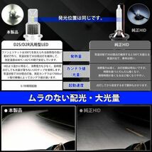 ポン付け D2S/D2R led ヘッドライト 20,000LM 爆光 ledバルブ 車検対応 led化 純正HID交換 35w 6500k 12V 対応 キャンセラー内蔵 FG340_画像6