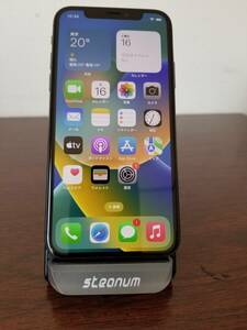 236 b 美品 iphone X 5.8インチ A11◆3GB◆256GB Black バッテリー51％ Sim Free au A1902 Apple・iphone・galaxy・タブレット