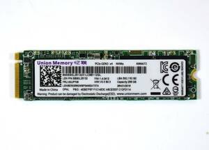 Union Memory (Lenovo純正品) M.2 2280 NVMe SSD 256GB /健康状態86%/累積使用3229時間/動作確認済み, フォーマット済み/中古品