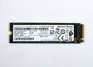 WD M.2 2280 NVMe SSD 256GB /健康状態98%/累積使用569時間/PC SN730/動作確認済み, フォーマット済み/中古品