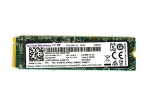 Union Memory (Lenovo純正品) M.2 2280 NVMe SSD 256GB /健康状態92%/累積使用2417時間/動作確認済み, フォーマット済み/中古品