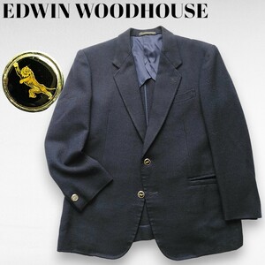 秋冬　ヴィンテージ　エドウィンウッドハウス edwin woodhouse テーラードジャケット　２B　紺ブレ　オーダーメイド　 240104-si2