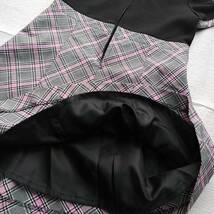 ヒロミチナカノ　女の子120　スーツ　ジャケット　ワンピース　フォーマル　チェック　黒ピンクグレー　hiromichi nakano 240208-06_画像9