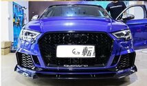 ACC機能穴付き　アウディ audi A3 8v　後期 2017－2020 フロントグリル　RS3ルック フロントガーニッシュ 2色可選_画像4