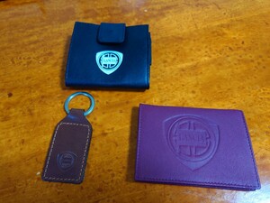 [ new goods unused ] Lancia Novelty set ( key holder & card-case & coin case )