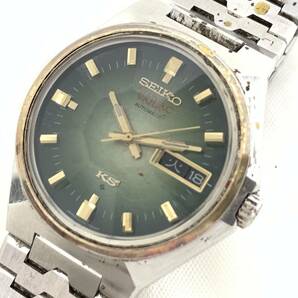 T03/104 SEIKO KS キングセイコー VANAC カットガラス 自動巻き AUTOMATIC オートマチック 純正ブレス 腕時計 5626-7180 グリーンの画像1
