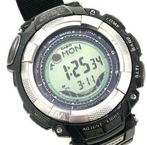T03/087 CASIO カシオ プロトレック デジタル 時計 ソーラー 腕時計 3132 PRW-1500J ブラック_画像2