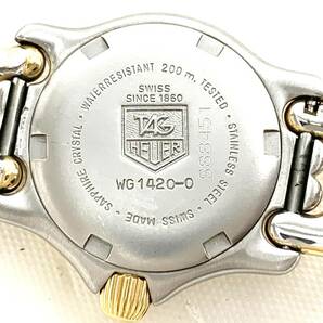 T03/169 TAG HEUER タグホイヤー プロフェッショナル 純正ブレス 腕時計 200ｍ WG1420‐0 シルバー/ゴールドの画像6