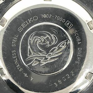 T03/122 SEIKO セイコー 自動巻き デイト 稼働品 AUTOMATIC オートマチック 腕時計 7002-7000 150ｍ 防水 ダイバーズ SCUBA DIVERSの画像10