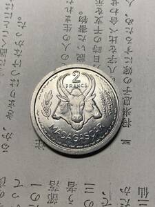 1948マダガスカル2フラン　外国コイン