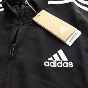 格安送料 L 新品 adidas アディダス トラックスーツ ジャケット パンツ ジャージ セットアップ 上下 ウェア 黒 ブラック 薄手 GK9950の画像3