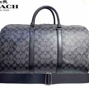 新品同様★送料無料★ コーチ メンズ COACH ベンチュラー シグネチャー ダッフルバッグ ショルダー ボストンバッグ C5305の画像2