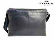 送料無料★人気モデル コーチ メンズ COACH チャールズ スムース レザー メッセンジャーバッグ ショルダーバッグ ブラック_画像2