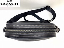 極美品★送料無料★ コーチ メンズ COACH グラハム レザー クロスボディー ショルダーバッグ ブラック_画像5