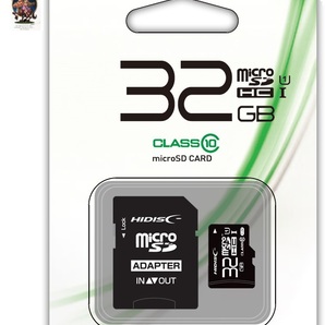 32GB HIDISC microSDHCカード 32GB USH-1 Class10 クリアケースとSDアダプタ付き HDMCSDH32GCL10UIJP3 マイクロSDHCカード ハイディスクの画像1