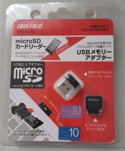 カードリーダー microSDカードリーダ バッファロー microSD対応 USB2.0 超コンパクト フラッシュアダプター ブラック BSCRMSDCBK 