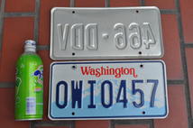 送料込み 中古実物本物　アメ車ライセンスプレートユーズド　Washington OF/NA アンティークコレクションヴィンテージcartags_画像4