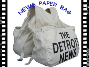  News paper bag * twin pocket black Logo new goods newspaper delivery for bag 