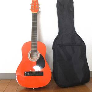 SEPIA CRUE ミニギターW50オレンジ色  弦高調整済み  ソフトケース付の画像1