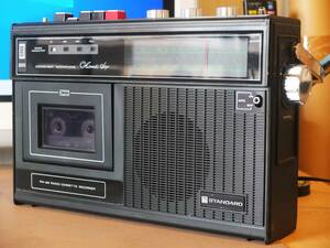 昭和レトロ　STANDARD　FM,AM２バンドラジカセ　KR-1550J　　メンテナンス済動作品