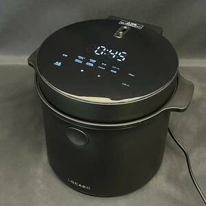 BBd007I 80 2021年製 LOCABO JM-C20E-B ロカボ 糖質カット マイコン炊飯器 5合炊き ブラック 内ふた丸洗い/タッチパネル/蒸し物