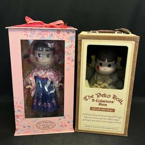 BCd078R 120 内部未開封含 不二家 ペコちゃん YEAR'S Doll シリーズ 2点 まとめ 2005 初代『good old days』2008 『大正浪漫』ビスクドール