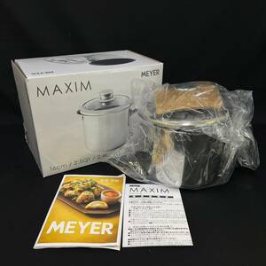 BCg235R 80 未使用 箱付き IH対応 MEYER MAXIM マイヤー マキシムSS クックポット 16cm 2.4L 片手鍋 レシピ 取説 調理器具