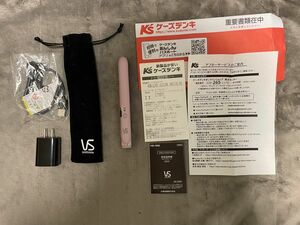 Vidal Sassoon ヘアアイロン USB給電式 海外対応 2段階温度調節 ポーチ付き ピンク VSI-1050/PJ