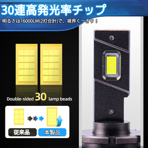 LEDヘッドライト D1S/D1R兼用 35W専用 16000ルーメン 6000K ホワイト 新車検対応 純正HID交換 2本セット 1年保証の画像5