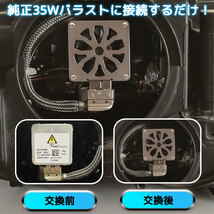 LEDヘッドライト D4S/D4R兼用 35W専用 16000ルーメン 6000K ホワイト 新車検対応 純正HID交換 2本セット 1年保証_画像9