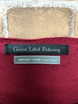 かわいい！Green label relaxing グリーンレーベルリラクシング レディース 薄手 クルーネック ニット セーター 赤_画像2