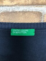 おしゃれ！UNITED COLORS OF BENETTON ベネトン メンズ Vネック アーガイル ニット セーター 紺赤_画像2