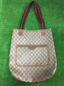 □ ① GUCCI グッチ シェリーライン トートバッグ オールドグッチ レディースバッグ 10-76