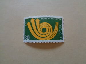 ドイツ切手　1973年　欧州ブランド 様式化されたポストホーン　CEPT　　30