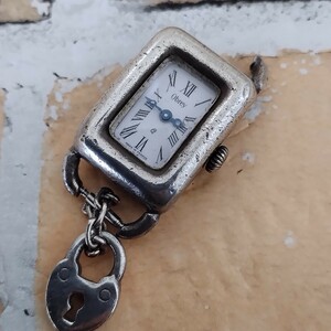◆希少◆ Obrey オブレイ ホワイトローマン レディース クォーツ 銀製 シルバー アンティーク ジャンク 腕時計